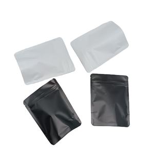 Meilleure finition mate noir blanc couleur debout fermeture à glissière refermable zip-lock feuille d'aluminium mylar sacs d'emballage alimentaire pochettes - Product Image 3