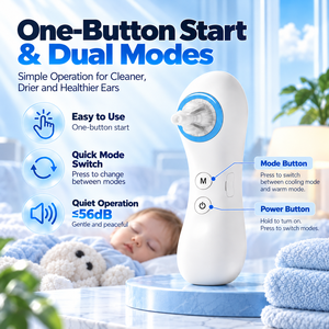 Secador de Oídos con Aire Caliente, Doble Temperatura, Secado Rápido, Luz Blanca, Dispositivo Higiénico para el Cuidado del Oído - Product Image 3
