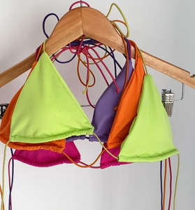 ชุดว่ายน้ำบิกินีแบบผูกเชือกสำหรับผู้หญิงชุดว่ายน้ำบิกินีแบบสองชิ้นสีล้วนแบบปรับแต่งได้ - Product Image 6