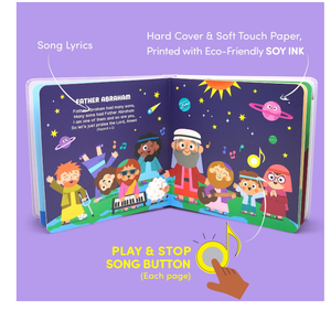 <span class=keywords><strong>Libro</strong></span> Sonoro Interattivo con Storie Bibliche, Pannello di Gioco, Pulsante per Ascoltare Canzoni, Giocattolo Educativo Precoce con Musica di Adorazione per Bambini e Neonati - Product Image 2
