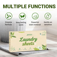 1 boîte de feuilles de lessive jetables haute efficacité, 60 pièces, parfum frais, nettoyage en profondeur, pour la maison, le dortoir, les voyages, le camping