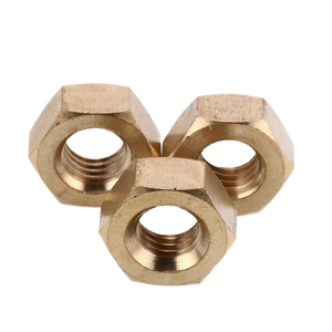Brass Hex Locking Nut Pipe Fittings M12 1/8" 1/4" 3/8" 1/2" 3/4" 1" BSP Female Threaded HEX Head Nut - Product Image 2