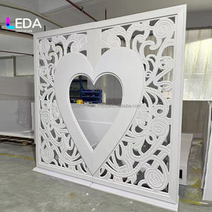 LEDA New Arrival Modern Detachable <b>Heart</b> Shaped White Acrylic Wedding Backdrop Stage <b>Decorations</b> - Product Image 4