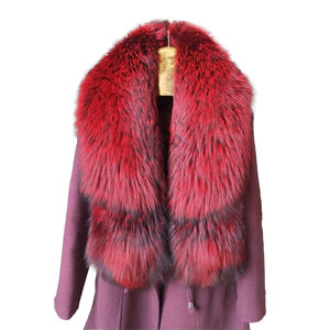 ผ้าพันคอขนสัตว์แท้สีสันสดใส ราคาโรงงาน ผ้าพันคอขนจิ้งจอกแท้ขนาดใหญ่ ผ้าพันคอขนจิ้งจอกธรรมชาติ - Product Image 6