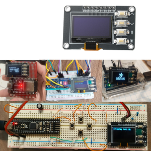 Nouvel écran OLED 0.96 avec 4 boutons 128x64 Modules de pilote SSD1315 combinés pour ESP32 pour <span class=keywords><strong>Arduino</strong></span> Nano pour Uno Mega STM32 - Product Image 1