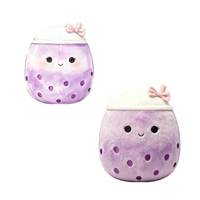 Peluche Boba lestée, jouet en peluche chauffable au micro-ondes, oreiller en peluche thé aux bulles avec coussin chauffant amovible en pierre de tourmaline et graines de plantes médicinales