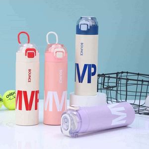 316 Stainless Steel Insulated Water Bottle Pop-Up Lid Portable Thermal Bottle <b>Large</b> Capacity Food Grade Travel Mug - Product Image 1