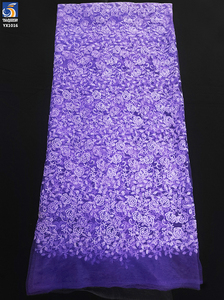 Yx1016 Mẫu Thêu Vải Tuyn Trong 7 Ngày Polyester Hoa Mô Hình Thêu Giá Rẻ Vải Lưới Tùy Chỉnh Quần Áo - Product Image 6