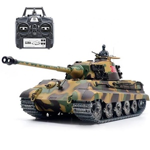 Heng Long 3888A-1 <span class=keywords><strong>King</strong></span> <span class=keywords><strong>Tiger</strong></span> II H 1/16 2,4G batalla infrarroja BB Airsoft luces de humo sonido acero Metal Crawler <span class=keywords><strong>RC</strong></span> tanque modelo de juguete - Product Image 1