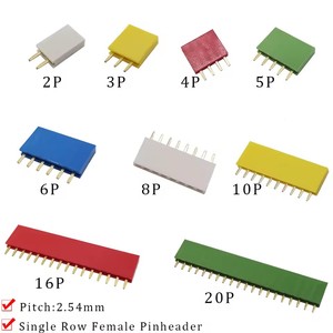 <span class=keywords><strong>Conector</strong></span> Hembra de 2-40 Pines <span class=keywords><strong>para</strong></span> Placa PCB, Enchufe de 2.54mm de Fila Única, <span class=keywords><strong>Conector</strong></span> de 2/3/4/5/6/8/10/16/20/40 Pines <span class=keywords><strong>para</strong></span> <span class=keywords><strong>Arduino</strong></span> - Product Image 1