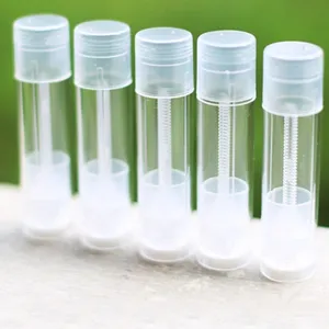 Empty Transparent Cosmetic Lipstick Bottles Lip Balm Tubes Containers Beauty Makeup Tools Accessories