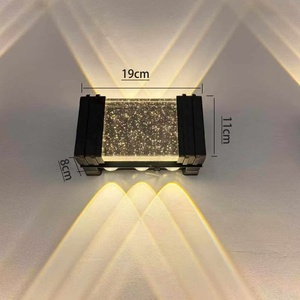 Lampe murale moderne de luxe en cristal, étanche IP65, à base d'aluminium, source de lumière LED pour hôtels et couloirs - Product Image 2