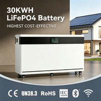 Batería de Litio de 51.2V 600Ah 30kWh, Sistema de Almacenamiento de Energía Doméstico Tipo Split, Batería Byd Lifepo4 para Emergencias en el Hogar