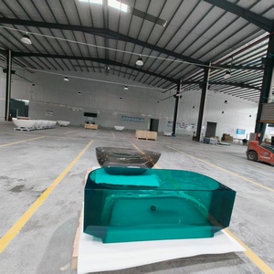 Vasche da <span class=keywords><strong>bagno</strong></span> autoportanti in resina di pietra trasparente di cristallo per il <span class=keywords><strong>bagno</strong></span> - Product Image 3
