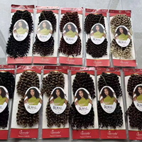 Nouvel Arrivage 2X Cheveux au Crochet Bouclés Bohèmes Doux et Torsadés Courts 8 pouces 200g Pré-bouclés à Boucles Profondes et Volumineuses