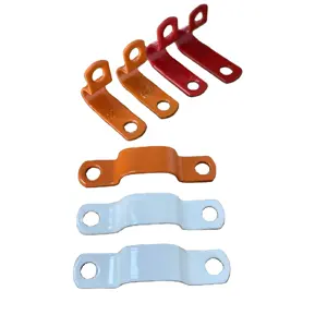 Plastic Coated T2 Copper Brass Fire Cable Saddle Clips LSOH Powder Coating Micc Wire Clip one-hole clip two-hole saddles clamp