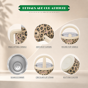 Gobelet isotherme en acier inoxydable personnalisé avec motif animal de dessin animé et poignée, idéal pour les voyages (vente en gros) - Product Image 3