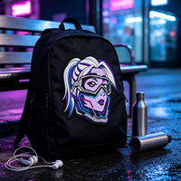 Patch Bordir Cyberpunk Personalisasi Grosir Karakter Anime Gadis Aplikasi Kain Bordir Kustom Patch Bordir Gadis