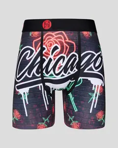 Bán buôn thời trang nam dài chân quần short thể thao 3D đầy màu sắc in Boxers ngắn gọn nhanh khô tùy chỉnh đồ lót