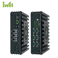Alta calidad en Tel Core I5 1135G7 Pc industrial integrado con 3 2,5G LAN DDR4 6 COM SIM HD DP Win10 Linux Mini Pc 12 voltios