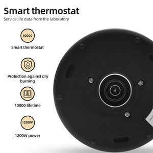 Hervidor eléctrico de cuello de cisne 0.9L Control de temperatura Acero inoxidable Calentamiento rápido interno 1200W Hervidores eléctricos para verter sobre Coff - Product Image 4