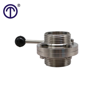 Shgl Cấp Thực Phẩm SS304 <span class=keywords><strong>316L</strong></span> Vệ Sinh Thép Không Gỉ Của Nhãn Hiệu Chủ Đề Van Bướm - Product Image 3