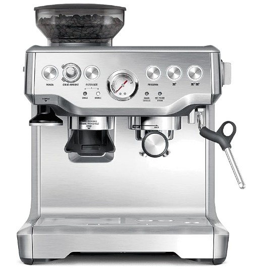 Máquina de café Espresso Cappuccino 2 en 1, máquina expendedora de café eléctrica de acero inoxidable sin software, máquina de café helado Nino