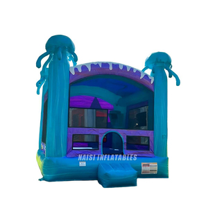 Castillo Inflable Tropical con Palmeras, Brincolines para Fiestas Infantiles, Trampolín, Globos, Productos Inflables Económicos para Alquilar - Product Image 5