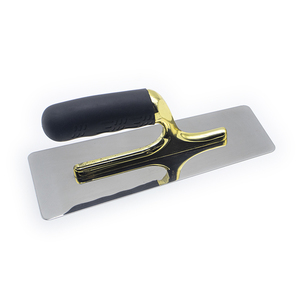 للبيع بالجملة مجرفة من الفولاذ المقاوم للصدأ صناعية بدرجة احترافية مقبض خشب مسنن مجرفة مربعة من الجص العائم - Product Image 1