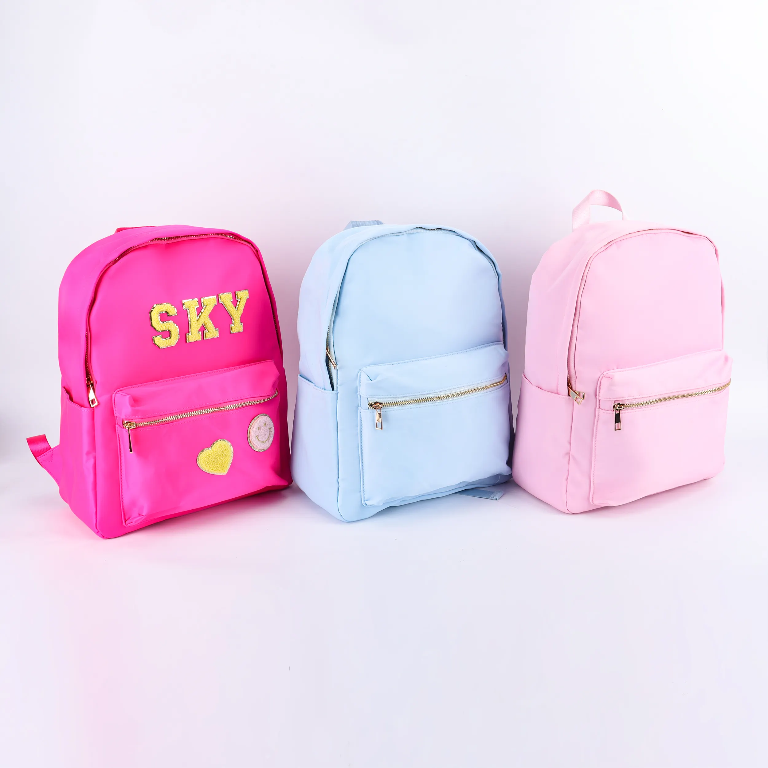 Keymay Stock New 16 Multi Colors Back to School Teen Girl Book Knapsack Personal Children Bag Large Capacity Waterproof Backpack