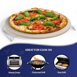 Pietra Refrattaria 500 mm Piccola Rettangolare per Pizza, Kit Completo per Forno Elettrico, Grado Alimentare, Rotonda per Friggitrice ad Aria - Product Image 6
