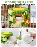 Lit rond en peluche doux et chaud pour cage à oiseaux avec cadre robuste, petite grotte de sommeil pour oiseaux, hamac pour perruches, agapornis, parakeets