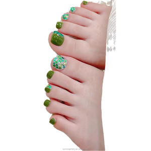 <span class=keywords><strong>เล็บ</strong></span><span class=keywords><strong>เท้า</strong></span>ปลอม<span class=keywords><strong>เจ</strong></span><span class=keywords><strong>ล</strong></span>นิ่ม<span class=keywords><strong>ล</strong></span>ายสวย ประดับกลิตเตอร์สีเขียวและเพชร ใช้ซ้ำได้ - Product Image 4