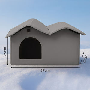 Faltbares haus förmiges Katzen kühlbett, tragbarer Sommer-Eisschutz für Haustiere, geschlossenes, isoliertes Katzen haus für den Innenbereich - Product Image 6