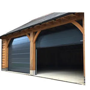 Porta de garagem moderna americano 9x8, aço de garagem isolado porta de metal deslizante porta horizontal único carport portas de garagem