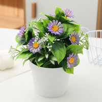 Kunstmatige plastic kleine potplant voor thuis, kantoor, werkplek, bureau, bonsai, realistische bloemen, groen, duurzaam, nieuwjaarsdecoratie