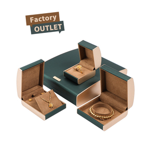 Tốt nhất bán thiết kế mới kim cương nhẫn trang sức hiển thị Hộp chuỗi trang sức đóng gói trường hợp PU da Vòng cổ mặt dây chuyền tổ chức hộp - Product Image 1