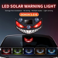 EURS USB-Aufladbare 12V Solar-Betriebene Dynamische Dämonenauge LED-Warnleuchte Antikollisions-Rückleuchte für Auto SUV LKW