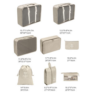 Cubes d'emballage étanches pour le voyage 8 pièces ensemble de Cubes de voyage organisateur de valise pliable sac de rangement de bagages léger - Product Image 6