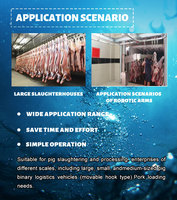 Équipement d'abattage Chargement de la viande de bétail Carcasse hydraulique Bras mécanique Machines de traitement de la viande
