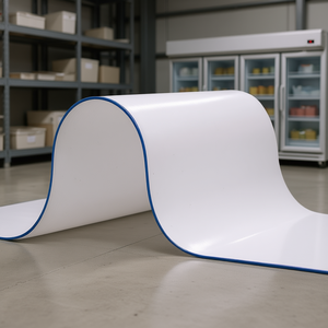 Tenda a strisce in PVC 96 pollici x 96 pollici, trasparente, in plastica liscia, spessore 0,08 pollici, per attrezzature di refrigerazione - Product Image 2