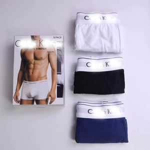 C&amp;K 3-Piece Luxury Design Men's Underwear High Elasticity Antibacterial Eco-Friendly Mid-Rise Large Size Designer <strong>Boxer</strong> - Product Image 1
