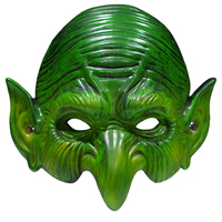 Masque de sorcière verte, masque de gobelin, masque de sorcière vieillue et moche, masque d'elfe à long nez, masque d'horreur pour fête d'Halloween, cosplay, carnaval, costume de maison hantée