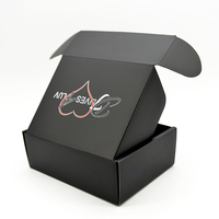 Emballage personnalisé vide E Commerce boîte de papier ondulé noir mat boîtes postales pour les petites entreprises