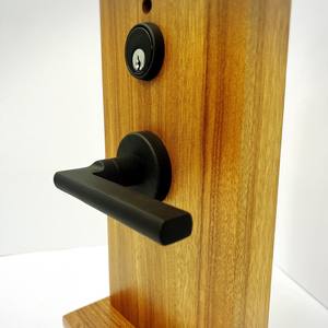 Juego de Cilindros para Manija de Puerta Negra, Diseño Minimalista con Orificio Oculto para Llave, para Cerradura de Embutir en Habitaciones de Hoteles de Lujo - Product Image 5