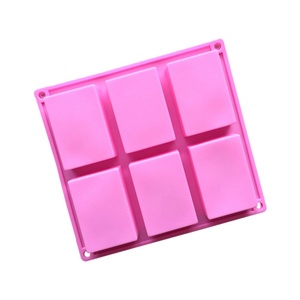 Wholesale 6 Cavity Soap Mold Handmade Silicone Soap Mold square Rectangular Soap Mold for Custom - Product Image 3
