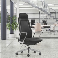 Chaise de bureau exécutive ergonomique traditionnelle, hauteur réglable, cuir PU, cadre en aluminium, pour la maison, le bureau, l'hôpital, l'école, l'hôtel