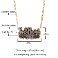 Collier personnalisé en acier inoxydable double couche avec plaque nominative, plaqué or 18 carats, cadeau d'anniversaire, bijou personnalisé avec pierre de naissance