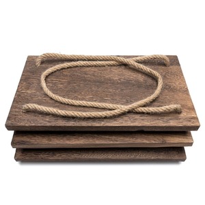 ¡Exclusivo de <span class=keywords><strong>Amazon</strong></span>! Estante de pared de madera flotante de tres capas transfronterizo para exhibición de almacenamiento Diseño de columpio colgante de estilo rural - Product Image 5