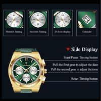 Poedagar 970 Chronograph Quarzuhren für Herren Automatisches Datum Luxus Mode Wasserdicht Business Leuchtende Herren-Armbanduhr